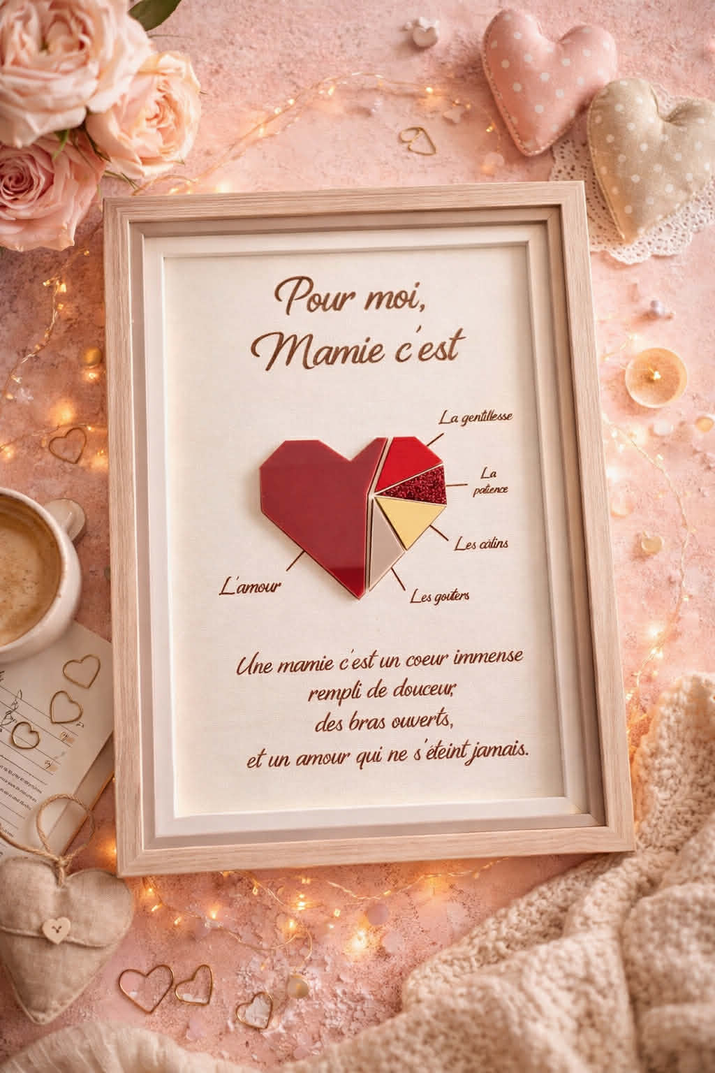 cadeau plein d'amour pour mamie